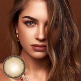 Lentes de contacto de color marrón amanecer